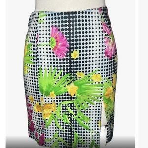 Versace Jeans Couture dot and floral printed rare skirt